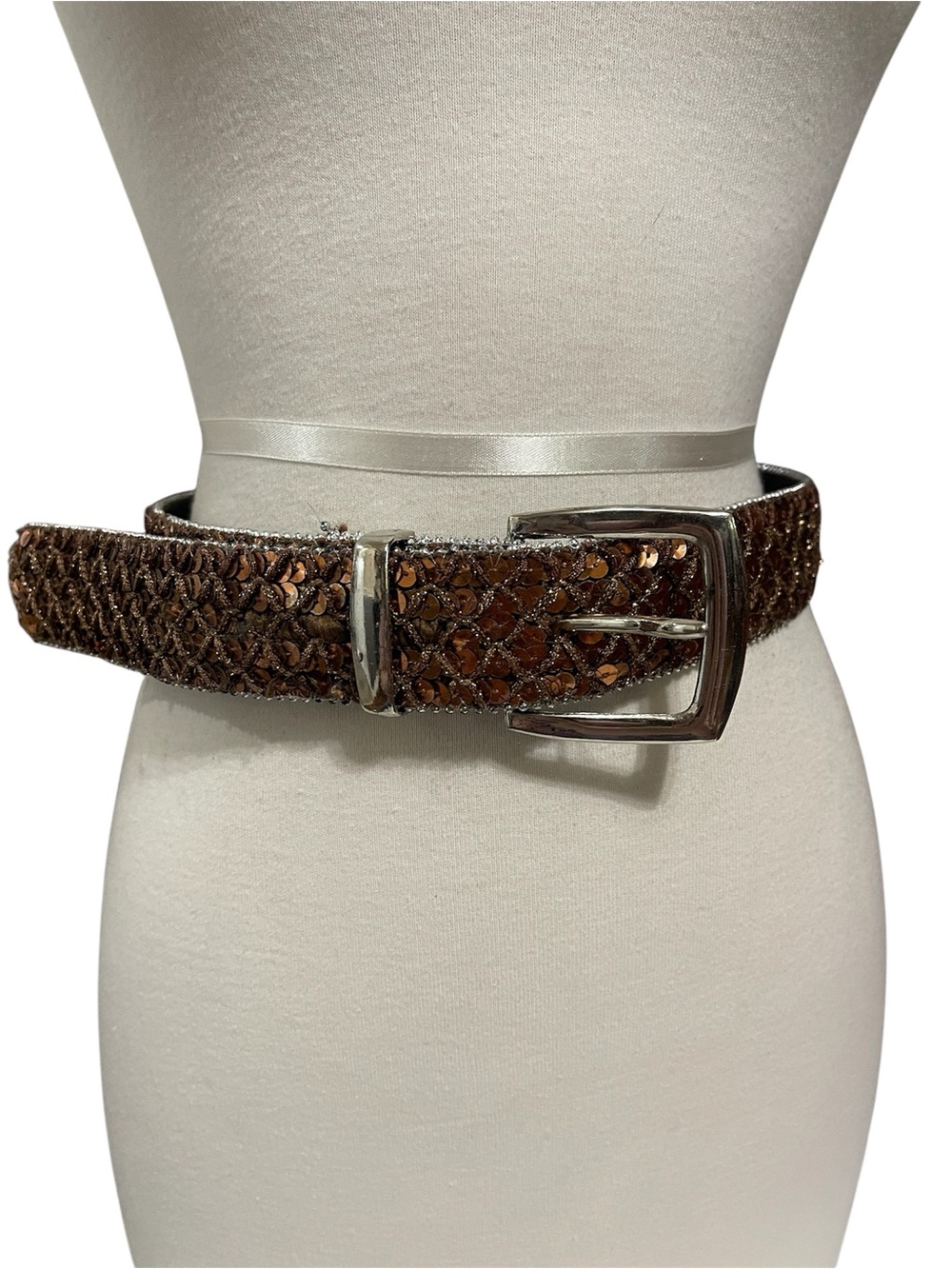 Y2K Sequined Brown Women's Belt